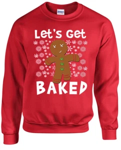 Funny Ugly Christmas Sweater 420 Pot Weed Stoner Gifts Sweat Shirt Mens Gifts - Picture 1 of 1