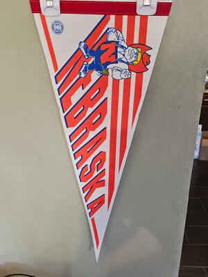 NEBRASKA CORNHUSKERS  12X30 RETRO FELT VINTAGE NCAA PENNANT 7/6/24 - Image 1 of 4