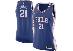 WMNS Nike Philadelphia 76ers Joel Embiid Icon Swingman Jersey Medium 867086 497 - Picture 1 of 5