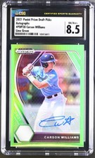 Carson Williams Lime Green CSG 8.5 Auto CSG 10 2021 Panini Prizm Draft Picks