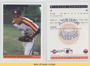 1993 Classic Best Auburn Astros Rich Humphrey #14