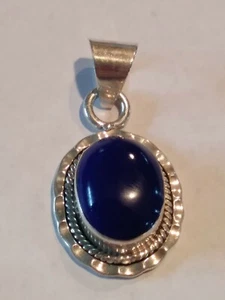 Sterling Silver 925 Pendant - Unique and Stunning - Blue Center Stone #5 - Picture 1 of 6