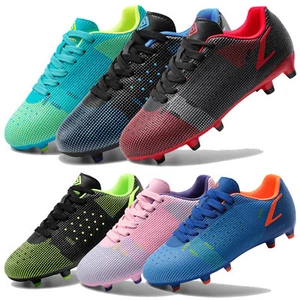 Boys Girls Soccer Shoes Outdoor Athletic Training Football Shoes Soccer Cleats - Picture 1 of 21
