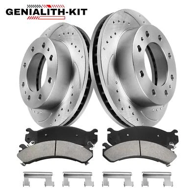 Front Disc Rotors + Ceramic Brake Pads for Silverado Sierra 2500 HD Express 2500 Foto 1 de 4