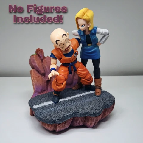 S.H. Figuarts Krillin and Android 18 Custom Diorama Dragon Ball Z Cover