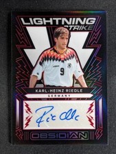 2022-23 Panini Obsidian KARL-HEINZ RIEDLE /25 Auto Red Lightning Strike Germany