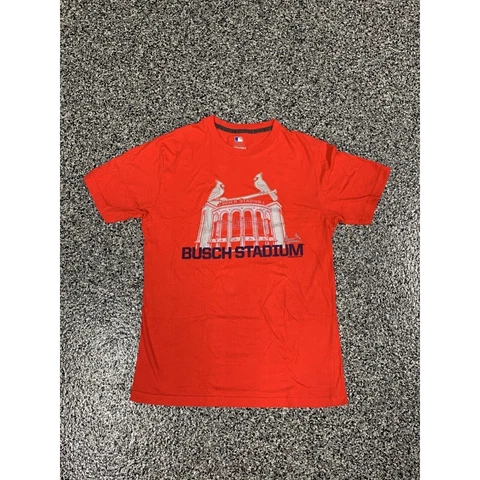 MLB St. Louis Cardinals Bush Stadium Ring Spun Soft T-Shirt Mens Size Large Cover