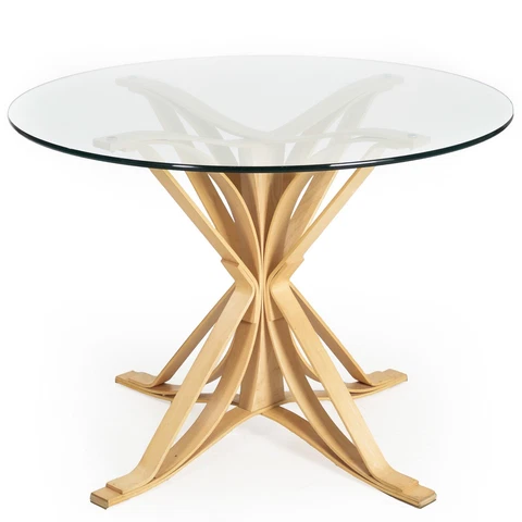 Frank Gehry for Knoll Modernist Laminated Maple Center Table "Face Off” Cover