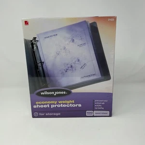 Protectores de hoja de peso económicos Wilson Jones 100 unidades semi transparentes nuevos 21423 - Imagen 1 de 8