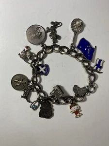 Vintage Charm Bracelet Sterling and Others Types, Cat, Disney, Snoopy, Ect. - Picture 1 of 7