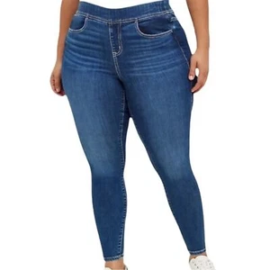 ¡COMO NUEVO! Jean ajustado súper elástico Torrid Pull On talla grande 5R x 29 - Imagen 1 de 14