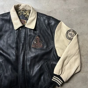Vintage 90’s Budweiser Anheuser Busch Excelled Leather Varsity Jacket L - Picture 1 of 15
