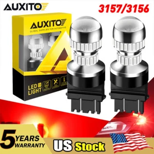 AUXITO LED Brake Stop Tail Light Bulbs 3157 3057 4057 Red Turn Signal Lamps EAC - Imagen 1 de 16