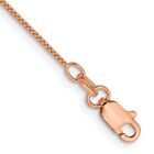 Real 14K Rose Gold .70Mm Box Chain Anklet; 10 Inch; Lobster Clasp