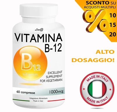 VITAMINA B12 Line@ | 60 compresse da 1000 mcg | Prodotto ITALIANO