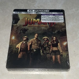 Jumanji Welcome To The Jungle 4k 2-Discs Bluray Steelbook NEW - Picture 1 of 3
