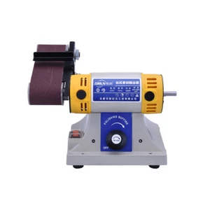 Electric Belt Sander Woodworking Metal Jade Polishing Grinding Machine 220V 320W - Picture 1 of 5