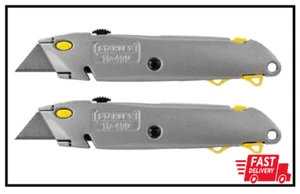 Cuchillo utilitario Stanley de cambio rápido con hoja retráctil y cortador de cuerda paquete de 2 - Imagen 1 de 2