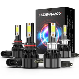 Kits de bombillas LED 6000 K blanco para Volvo S60 V70 2001 - 2004 combo 9005 H7 - Imagen 1 de 12