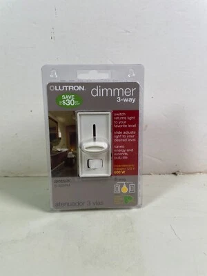 Interruptor atenuador de 3 vías Lutron Skylark en luz almendra S-603PH-LA 120v 600w 3 vías Foto 1 de 4