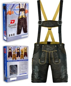 OKTOBERFEST BAYERISCHE HERRENSHORTS ANTIK HERREN LEDERHOSE DEUTSCHE TRADITIONSSHORTS - Bild 1 von 7