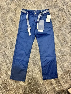 Pantalón Mayoral Niños Azul Con Cinturón Talla 5 Con Etiquetas Foto 1 de 4