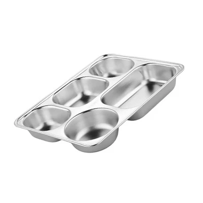  Creativo 304 Ciotola in acciaio inossidabile Squisito vassoio per la cena - Immagine 1 di 4