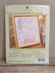 Bucilla Wiegenlied Freunde Geburtsaufzeichnung gezählt Kreuzstich-Set Neu Baby 10" x 12" - Bild 1 von 4