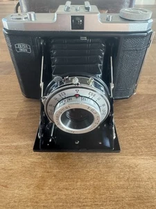 Zeiss Ikon Nettar 517/16 Folding Camera with Novar 75mm f4.5 c/w Leather Case - Picture 1 of 9