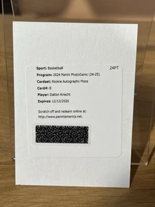 2024-25 Panini PhotoGenic Rookie Autographs Maze Dalton Knecht Redemption /25 - Bild 1 von 1