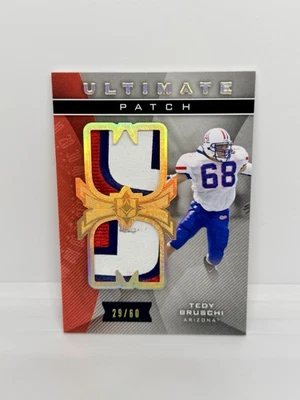 2013 Ultimate Collection TEDY BRUSCHI Dual Patch /60 New England Patriots HOF - Image 1 of 2