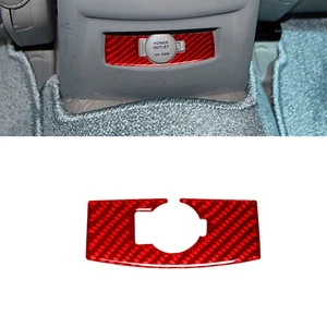 For Hyundai Azera 06-11 Red Carbon Fiber Rear Console Power Outlet Panel Cover - Picture 1 of 9