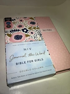 NIV Journal the Word Bible for Girls [Double-Column Magnetic Closure New! Pink! - Foto 1 di 4