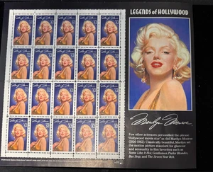 1995 Marilyn Monroe Legends Of Hollywood 32 Cent Stamps Sheet Of 20 - Picture 1 of 3