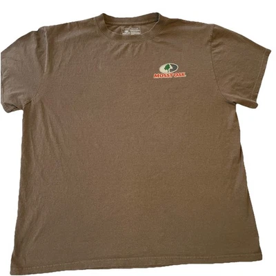 Рубашка мужская Mossy Oak XL коричневая с коротким рукавом хлопок вырез лодочкой на открытом воздухе - Изображение 1 из 4