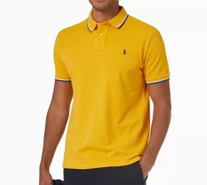 Polo Ralph Lauren Men’s Classic Fit Short Sleeve Polo Shirt Yellow Sz L NWT - Picture 1 of 8