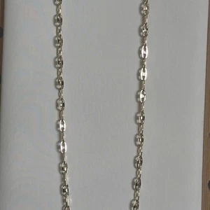 14k Yellow Gold Plated Delicate Mariner Link Chain 28” - Picture 1 of 6