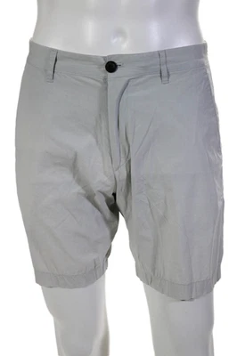 Bermudas para hombre Theory cierre de botones bolsillos delanteros planos beige talla 31 Foto 1 de 4