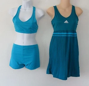 Adidas ADIPURE PLISADO Formoción VESTIDO Tenis Falda CORTO SUJETADOR AJUSTADO Top Camisa Talla M - Imagen 1 de 9
