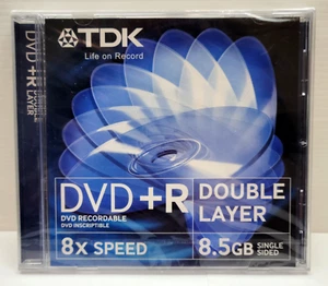 TDK Recordable DVD+R Double Layer 8.5GB 8x Sealed - Picture 1 of 2
