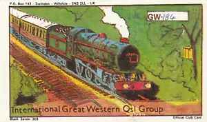 INTERNATIONAL GREAT WESTERN QSL GROUP, SWINDON, Wilts - Vintage RADIO QSL CARD - Foto 1 di 2