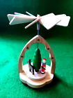 Warmespiel Wooden Miniature 4" Santa W/ Sleigh Carousel, Hand Made In Germany!!!