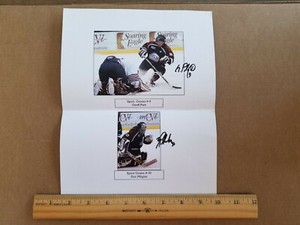 Saginaw Spirit OHL Minor Hockey 2 Players Autographed Sheet