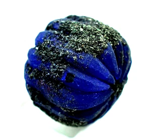 390,6 ct. natürlicher afrikanischer blauer Saphir im Melonenschliff loser Edelstein 4 Geburtstagsgeschenk - Bild 1 von 6