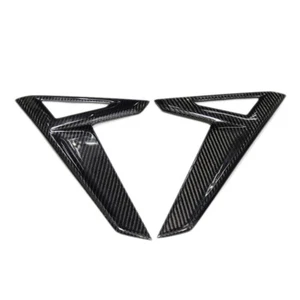 Carbon Fiber Side Fender Signal Marker Lamp Cover Trim For Tesla Model S 2017+ - Foto 1 di 5