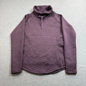Marmot Hoodie Women Large Purple Quilted Sweatshirt Sweater Jumper Outdoors Hike - Picture 1 of 9