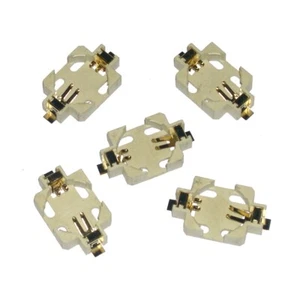 CR1620 CR1632 Battery Holder (X 5 Pieces) Support Pile CMS Gold SMD Socket - Picture 1 of 1