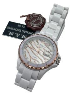 Watch M&m Primo Emporio Rhinestone Polycarbonate Round Skin Offer! - Picture 1 of 3