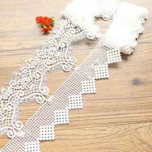 Mesh Cotton Lace Trim Ribbon Embroidered Sewing DIY Garment Crafts Accessories - Picture 1 of 12