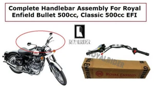 Royal Enfield "COMPLETE HANDLEBAR ASSEMBLY for BULLET 500 & CLASSIC 500 EFI" - Picture 1 of 10